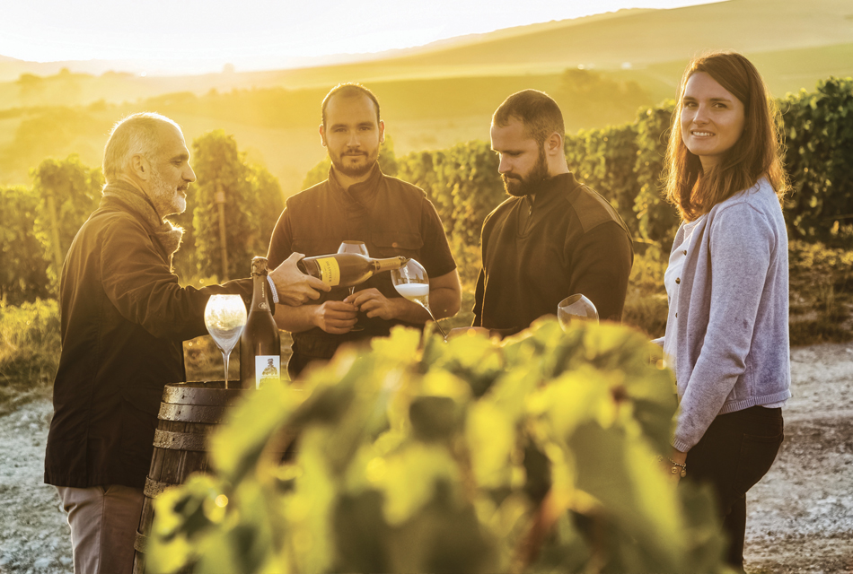  Michel, Hugo, Antoine et Charline Drappier.