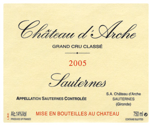 Château d’Arche Grand Cru Classé 