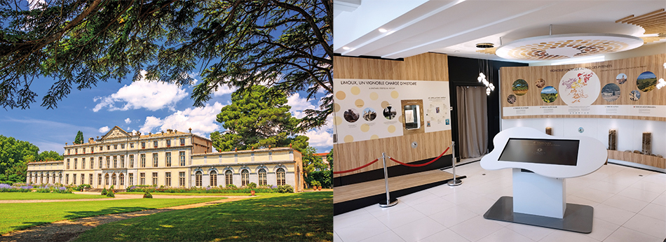 Le Château de Pennautier. / La Maison des vins à Limoux.