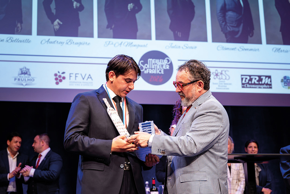Clément Sommier, Meilleur Sommelier de France et Fabrice Sommier, président de l'UDSF.